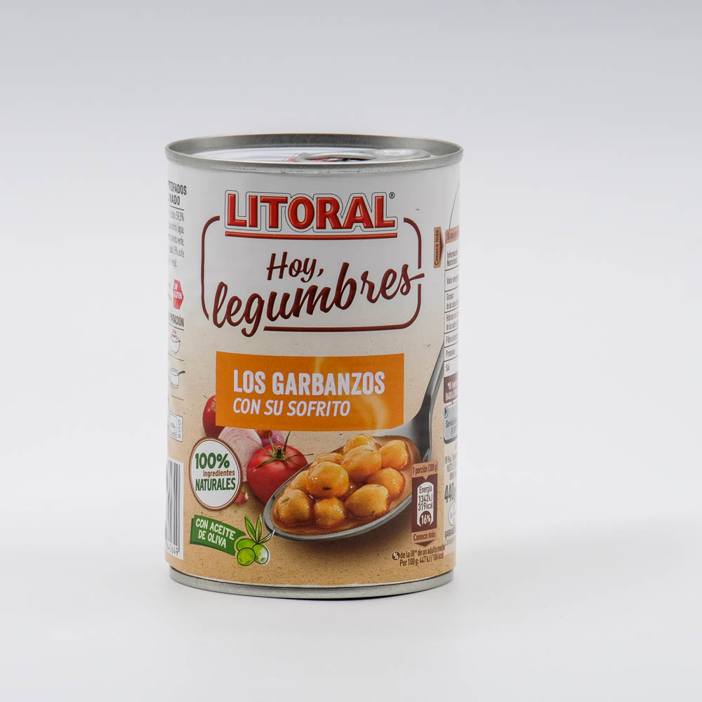 GARBANZOS CON SU SOFRITO LITORAL LATA 440 GRS. Supermercado Fernando